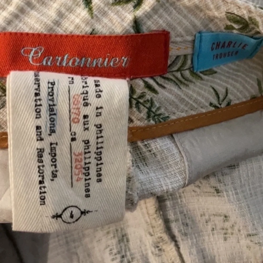 Anthropologie Cartonnier Leaf Medallion Charlie Ankle Trouser - Picture 6 of 7